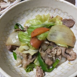 野菜炒め　八宝菜味
